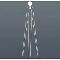 Grupa Products Model Lampadaire Model 2 | White | Black