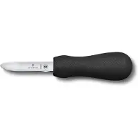 Victorinox 7.6394 Couteau Huîtres, Lame Lancette Courbe Inox, Manche Nylon Noir Antidérapant.