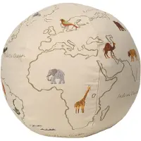 Ferm Living Pouf - Le monde - Ø50 cm - Off White - - UneTaille - Pouf