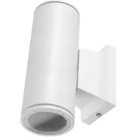 Aigostar Applique murale ronde LED GU10 blanche IP65 - 2x pour 2 spots LED GU10