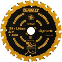 DeWalt DT10397-QZ Jeu De Lames De Scie Circulaire Pour La Construction - 165 X 20 X 24 Dents X 24 Dents X 40 Dents - Bois