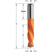 Cmt 306.060.12 Dübelbohrer HM 6mm, Schaft 8x20mm links