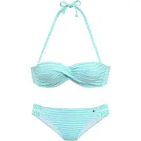 s.Oliver Bikini turquoise / blanc