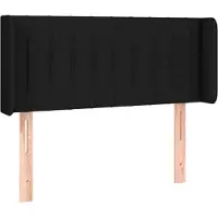 vidaXL Tête de lit avec oreilles Noir 83x16x78/88 cm Tissu