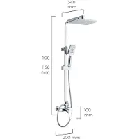 EDM Colonne De Douche Altea Ensemble Complet Monocommande Pour Douche Moderne -