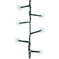 Kaemingk Guirlande compact LED clignotante pour extérieur 11 m Câble vert et Lumière blanche froide