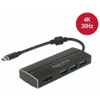 DeLOCK Hub USB C avec HDMI et 3 ports USB A