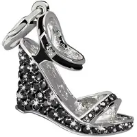Glamour Charms Für Damen Gs2-01 Schwarz (4 Cm), (Argent sterling 925)