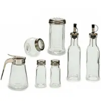 Vivalto Set d'épices en verre 7 pièces pour la cuisine