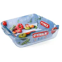 Pyrex Plat de cuisson carré en verre, 210 x 210 mm
