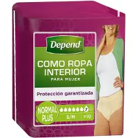 Depend NORMAL S/M pour femmes 1×10 pcs, culotte extensible