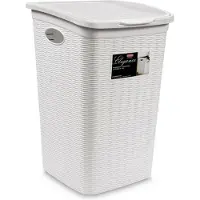Stefanplast 1 X SAC A LINGE eLeGANCE 50 cm 37 x 38 x H 54,5 blanc