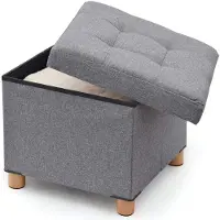 Domo Pack Living Storage Pouf 38x38x34 Cm Gris