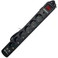 Riello Bande de protection Thunder 6 Shukos + 2 Usb avec interrupteur marche/arrêt