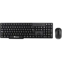 NGS EUPHORIA KIT, Taille complète (100%), Sans fil, RF Wireless, QWERTY, Noir, Souris incluse