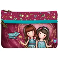 GORJUSS Trousse d'école Fireworks rouge grenat (23.4 x 15.5 x 1.5 cm)