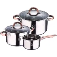 San Ignacio Sg8160 Cooking Pot Set 5 Units Argenté