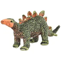 vidaXL Peluche Stegosaurus debout Peluche verte et orange XXL