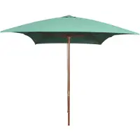 vidaXL Parasol 200x300 cm mât en bois vert