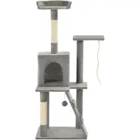 vidaXL Arbre à chats avec griffoirs en sisal 120 cm Gris