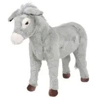 vidaXL Peluche "Tautendorf" en polyester gris. Dimensions (l/h) 81x61 cm