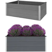 vidaXL Lit surélevé de jardin WPC 150x100x54 cm Gris
