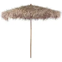 vidaXL Parasol en bambou avec toit en feuilles de bananier 270 cm