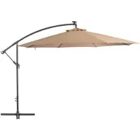 vidaXL Parapluie avec mât en aluminium 350 cm Taupe