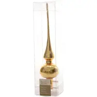 Kaemingk Pointe de sapin de Noël or brillant Ø 6 cm 26 cm de haut - verre