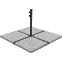 vidaXL Plaque de poids pour parasol Granit 25 kg Carré Gris