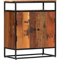 vidaXL Armoire d'appoint 60x35x76 cm Vieux bois massif et acier