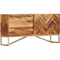 vidaXL Buffet 118 x 30 x 60 cm bois massif