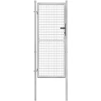 vidaXL Portail de jardin en acier galvanisé 100 x 200 cm argenté