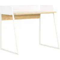 vidaXL Bureau blanc et chêne 90x60x88 cm
