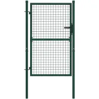 vidaXL Portail de clôture en acier 100x125 cm vert