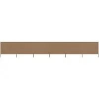 vidaXL Tissu brise-vent 6 pièces 800 x 120 cm Taupe