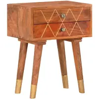vidaXL Table de chevet 43 x 30 x 58 cm Bois de manguier massif