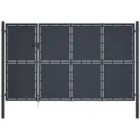 vidaXL Portail de jardin en acier 350 x 150 cm anthracite