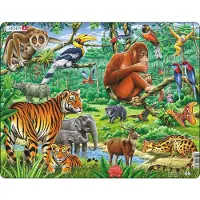 Larsen Puzzles puzzle Maxi Jungle junior boîte en carton 20 pièces