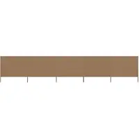 vidaXL Tissu brise-vent 5 pièces 600 x 80 cm Taupe