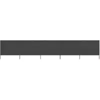 vidaXL Tissu brise-vent en 5 parties 600 x 120 cm Anthracite