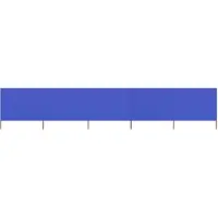 vidaXL Tissu brise-vent 5 pièces 600 x 160 cm bleu azur