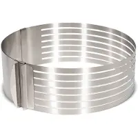 Patisse Tortenboden-Schneidehilfe, Outils de décoration pâtisserie, Argent
