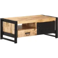 vidaXL Table basse 100x50x40 cm Bois de manguier rugueux