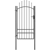 vidaXL Portail de jardin Acier 1x2,5 m Noir
