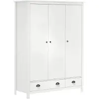 vidaXL Armoire avec 3 portes Hill blanc 127x50x170 cm Pin