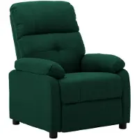 vidaXL Fauteuil inclinable Vert foncé Tissu