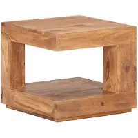 vidaXL Table basse 45x45x40 cm en bois massif d'acacia