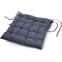 Douceur d'intérieur Lot de 4 assises matelassées 40 x 40 cm Essentiel Beton - Polyester Uni
