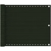 vidaXL Écran de balcon Vert foncé 75x400 cm PEHD